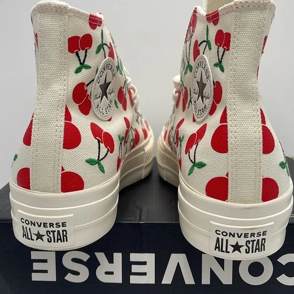 Converse WMNS CTAS LIFT HI
EGRET/RED/GREEN Cherry A08096C Platforms Sneakers - Picture 13 of 16
